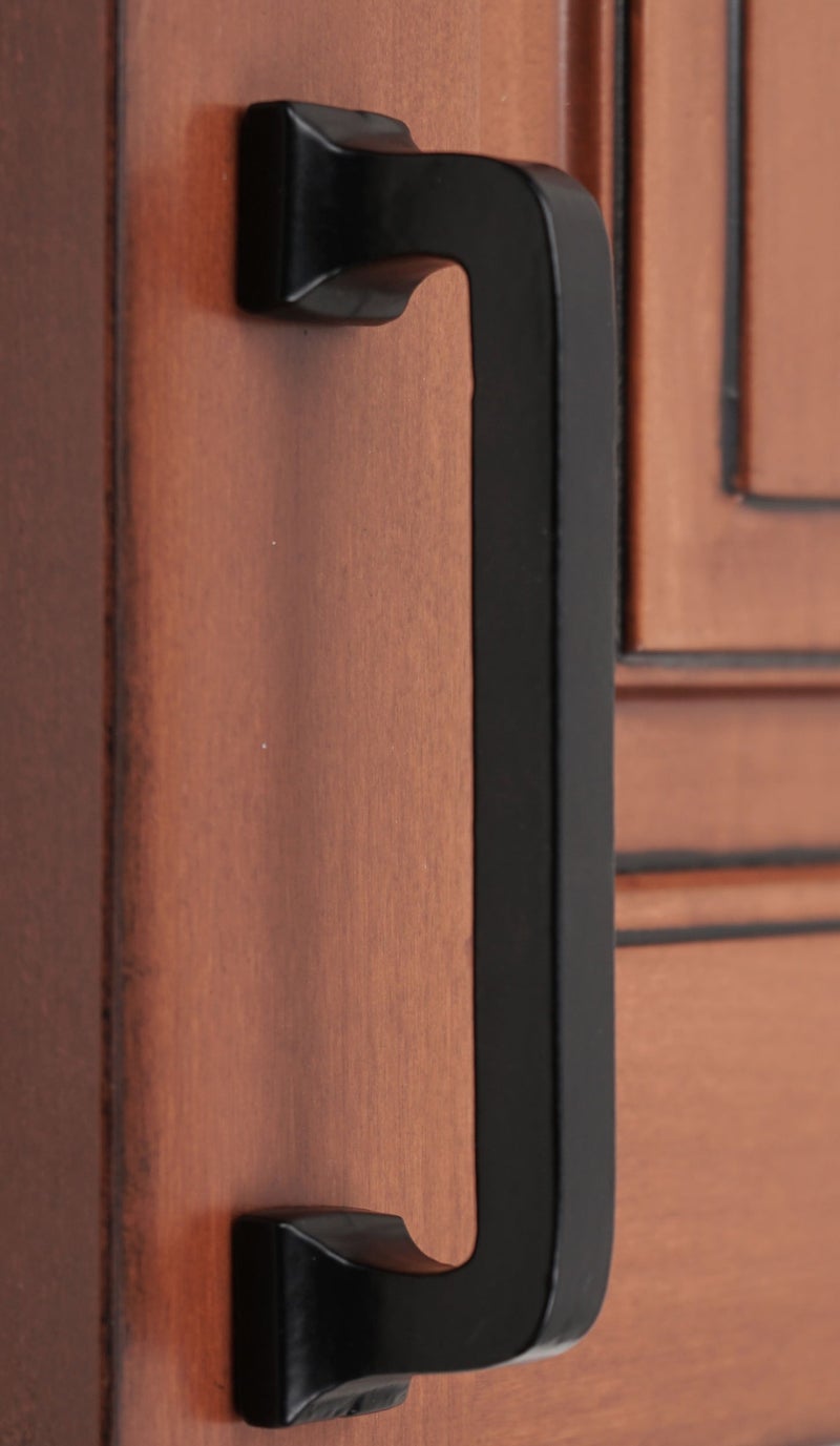 Iron Valley Hardware Iron Valley - 4" C2C Square Contemporary Cabinet Handle Pull - Black - Solid Cast Iron (10 Pack) - Image 3